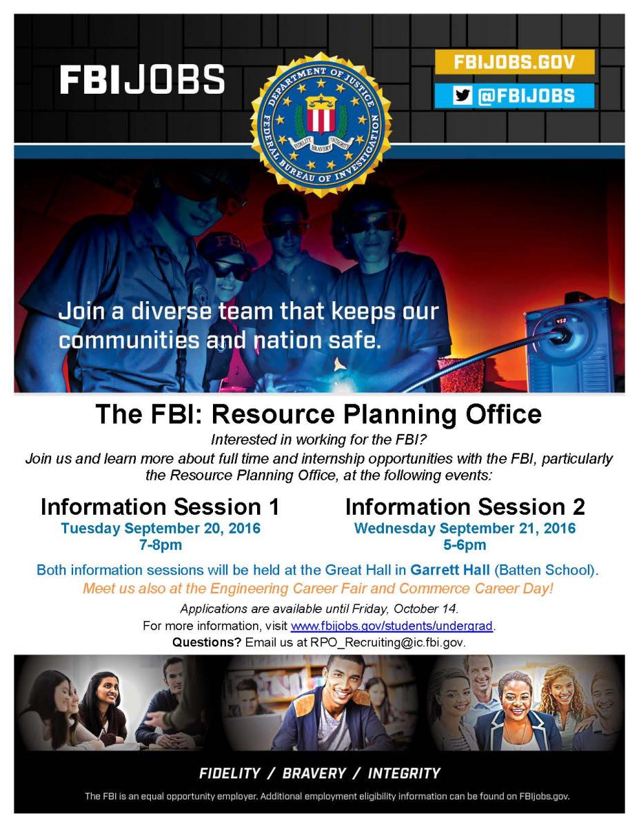 FBI JOBS RESOURCES PLANNING OFFICE Department of Economics